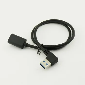 10vnt USB 3.0 Kairysis Kampas A Male į USB 3.0 Moteriška M/F Pratęsimo Duomenų Kabelis 50cm