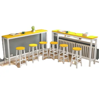 C0043 baro stalo pieno arbata parduotuvė stalas ir kėdė rinkinys derinys paprastas namų kambarį baro sienos, balkonas, aukštos koja siaura lentelė