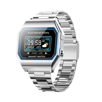 KW18 Sporto Smart Watch Vyrų Mados Sidabro Plieno IP67 atsparus Vandeniui Kraujo Deguonies Stebėti Skambučių Priminimas Smart Žiūrėti, Skirta 