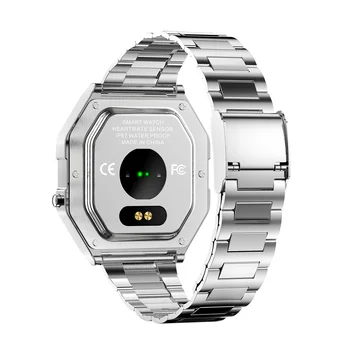 KW18 Sporto Smart Watch Vyrų Mados Sidabro Plieno IP67 atsparus Vandeniui Kraujo Deguonies Stebėti Skambučių Priminimas Smart Žiūrėti, Skirta 