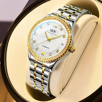 Karnavalas Prekės High-end IW Serijos Moterų Mechaniniai Laikrodžiai MIYOTA Automatinis laikrodis Safyras Nerūdijančio Plieno, atsparus Vandeniui Laikrodis