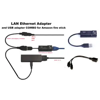 USB 2.0 Į RJ45 Adapteris/ 2X Mirco USB Kabelis LAN Ethernet Adapteris 3 Arba Klijuoti GEN 2 Nuotrauka 2