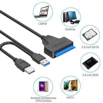 Sata Į Usb Išorinį 2.5 Colių HDD Ssd SATA Sąsajos Kabelį USB 3.1 SATA Kabelis skirtas Mac Laimėti Nešiojamas PC Priedai