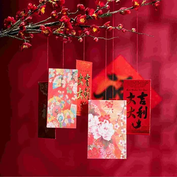 50 Vnt Japonų Stiliaus Raudonos Spalvos Voką Pinigų, Dovanų Maišeliai Naujųjų Metų Prašmatnus Tiekimo Vestuvių Kišenėje Popieriaus Maišeliai Paketuose Nuotrauka 2