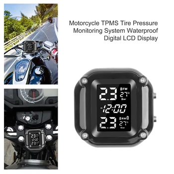 Motociklo PSSS Moto Padangų Slėgio Padangų Temperatūros Stebėjimo, Signalizacijos Sistema Su 2 Išoriniai Jutikliai, Magnetinis USB Greitas Įkrovimas Nuotrauka 2