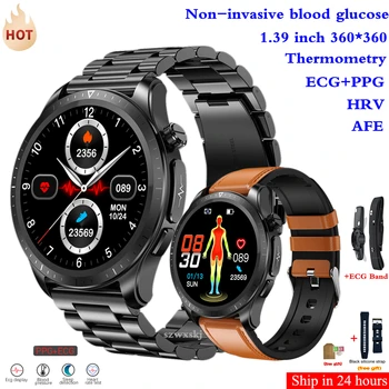 Originalus E420 Smartwatch EKG PPG AFE HRV Cukraus kiekis Kraujyje, Kraujo Spaudimas, Deguonies Kūno Temperatūra Stebėti IP68 Vandeniui Smart Žiūrėti