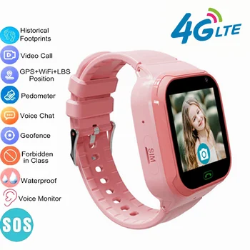 LT36 Vaikai Smart Žiūrėti 4G Vaizdo Skambučio Kamera Kūdikių Smartwatch SOS LBS WIFI Vietą Vandeniui Vaikas Telefono laikrodis, Dovana Berniukai Mergaitės
